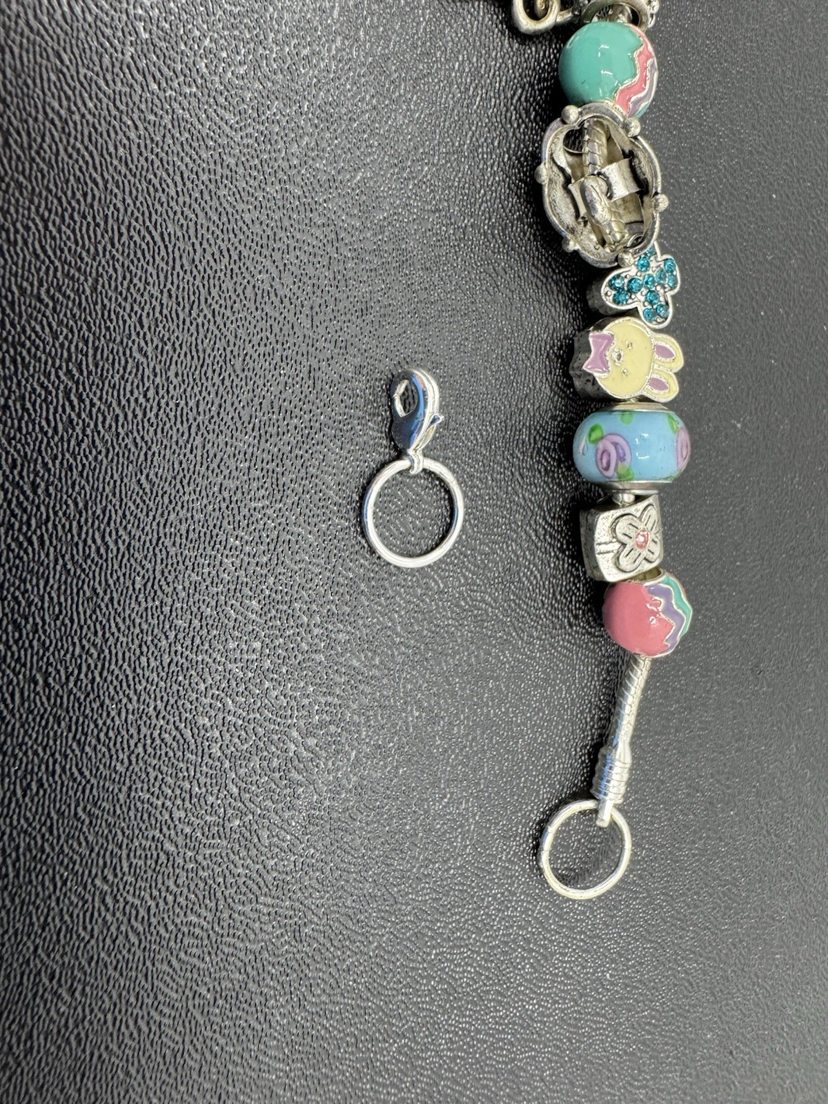 Willabee and Ward Monthly Charm Bracelet APRIL Silver Easter Bunny