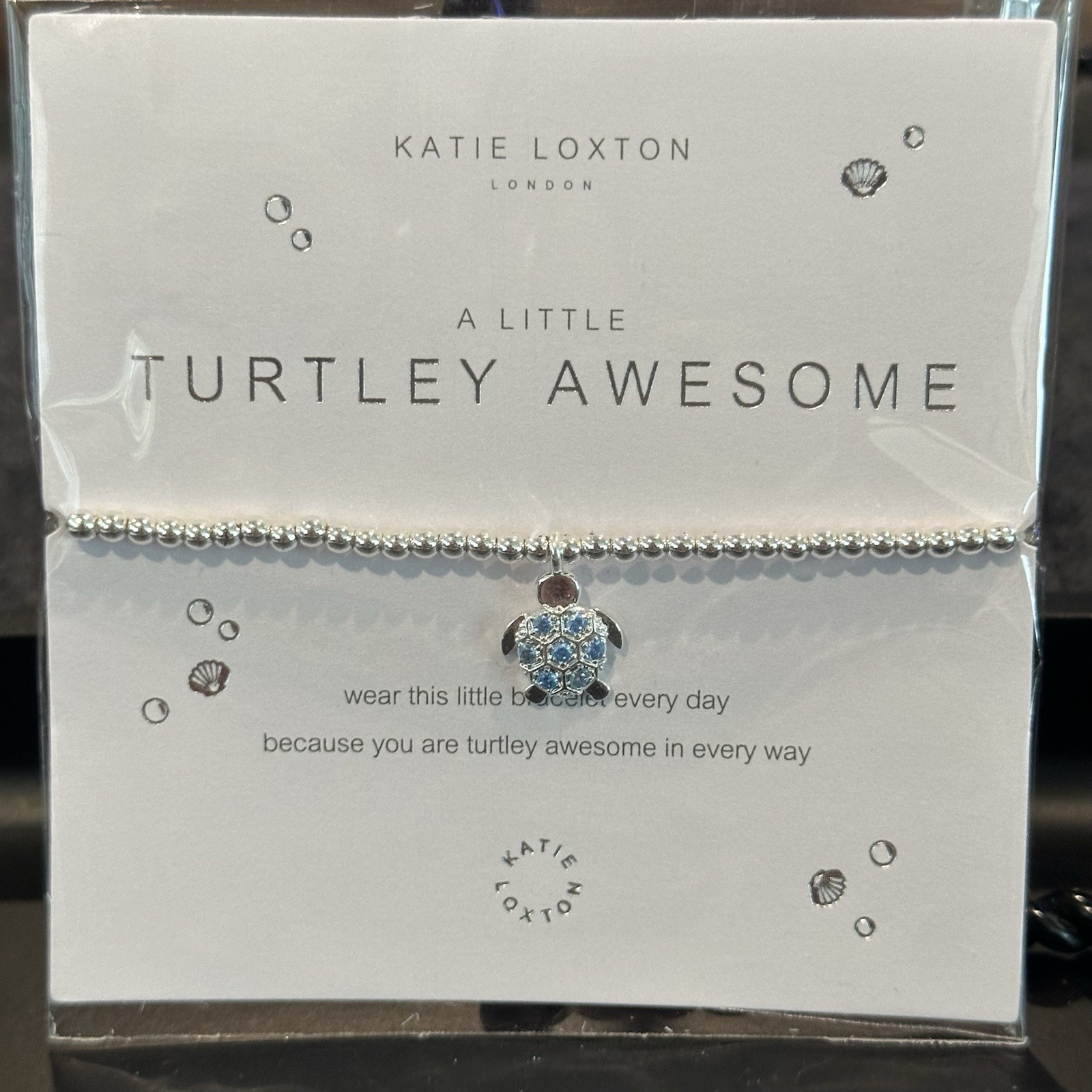 TURTLEY AWESOME Silver Plated Beaded Bracelet With Panda Bear Dangle Charm