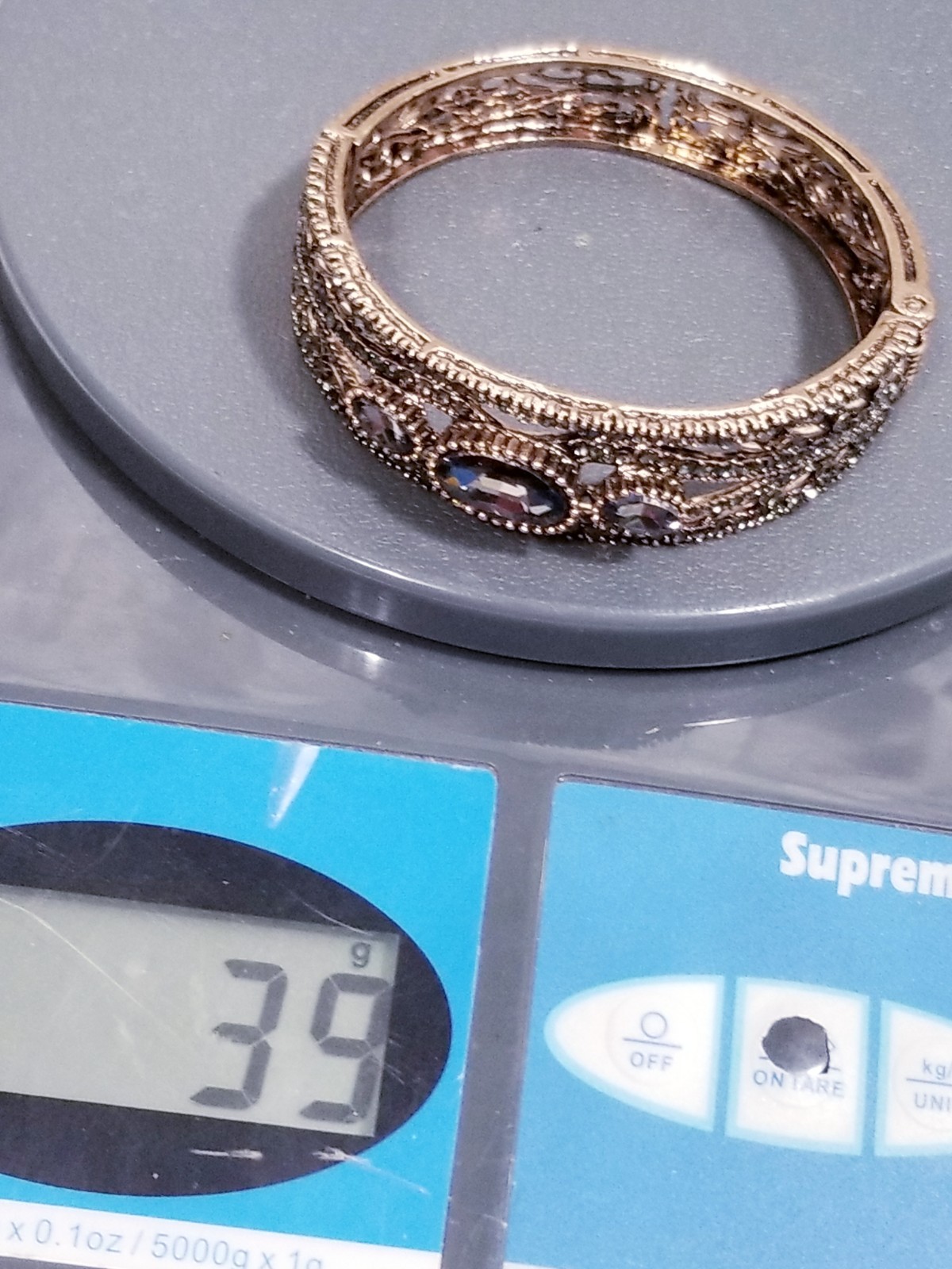 Rose Gold Rhinestone Bracelet Cuff Boho Statement Prom Crystal Jewelry Bangle