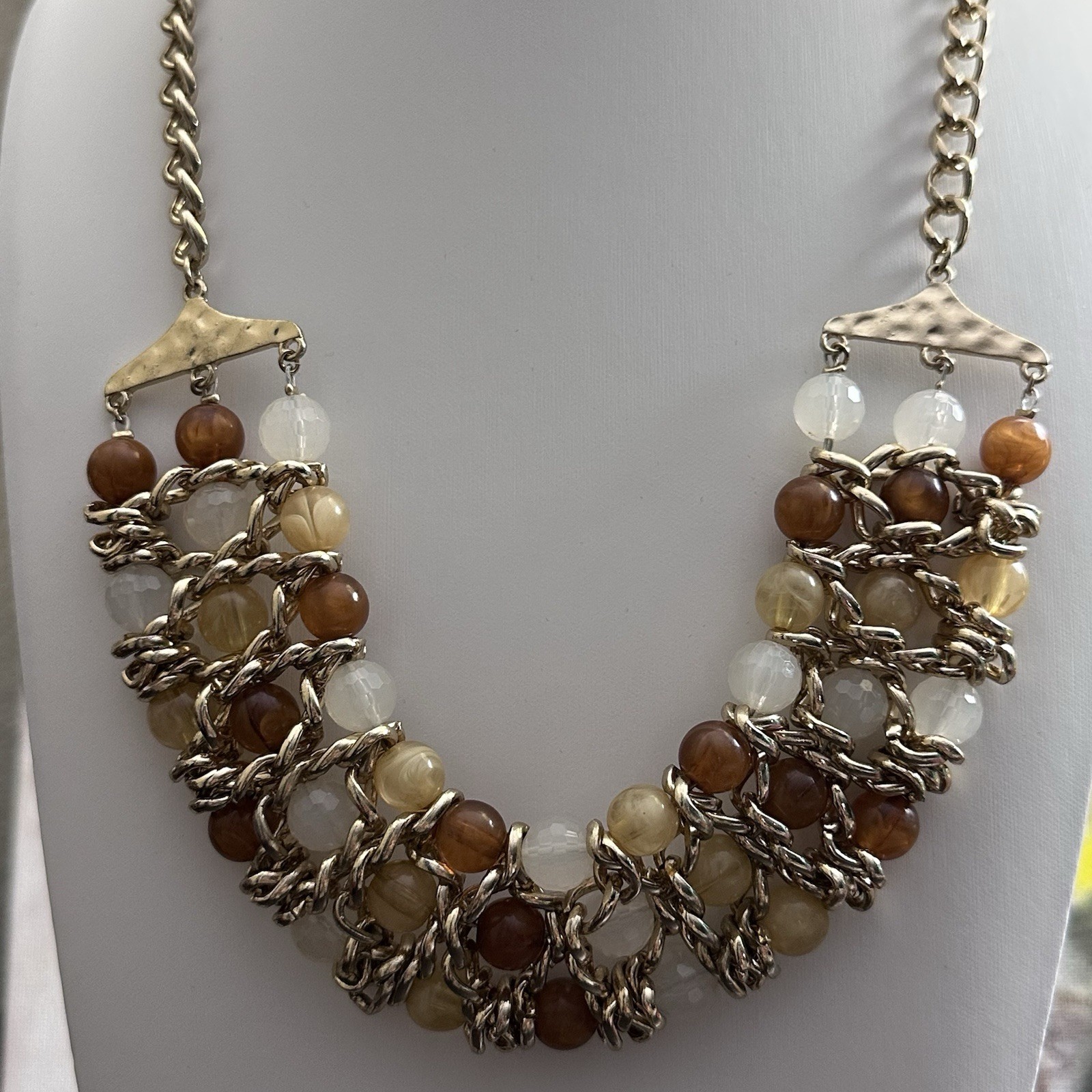 Goldstone Brown Beads Necklace