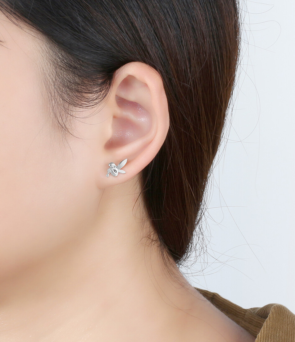 Fairy Winged Angel Sterling Silver Stud Earringgs for Women Ginger Lyne Colle…