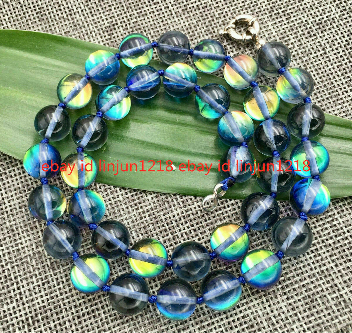 New 6/8/10/12mm Gray Gleamy Rainbow Moonstone Round Gems Necklace 16” -50”AAA