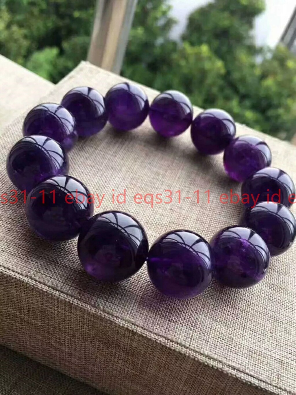 14mm Natural South Africa Purple Jade Gemstone Jade Beads Bracelet 7.5”