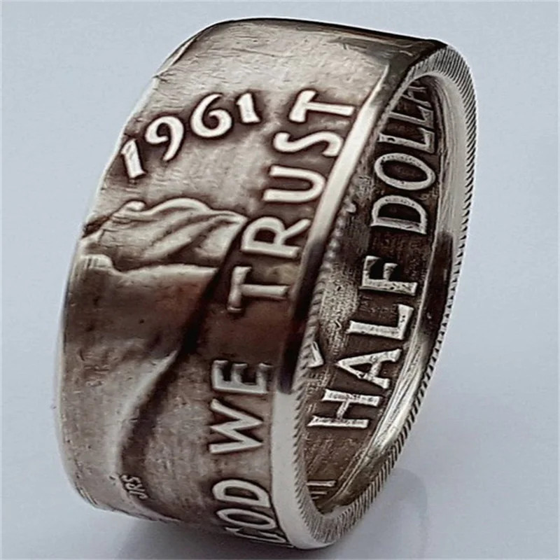 Silver Dollar Coin Ring Size 6-13 Handmade Crafted Rare Silver Morgan Men Rings