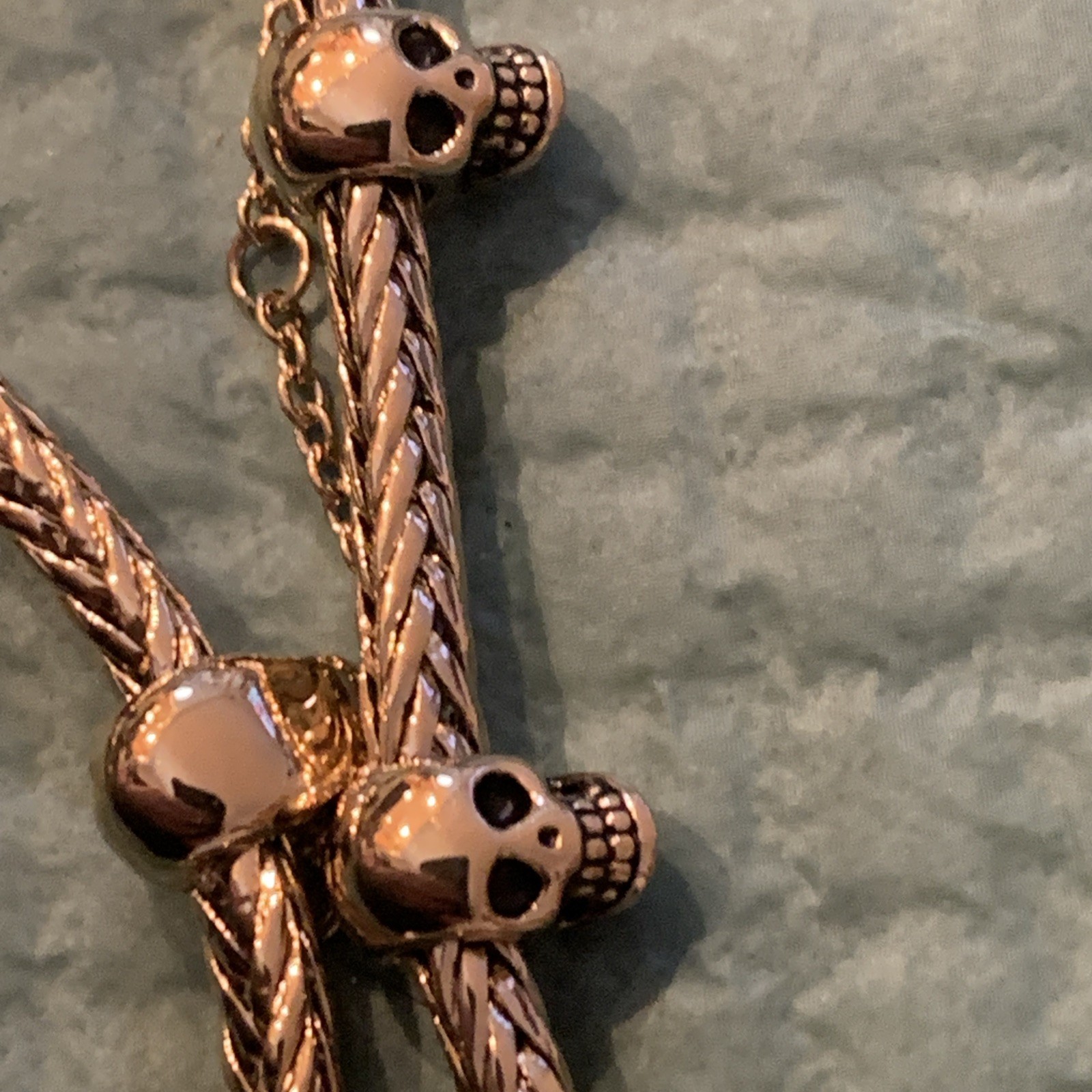 Dalmata Skull Chain Necklace Chocker