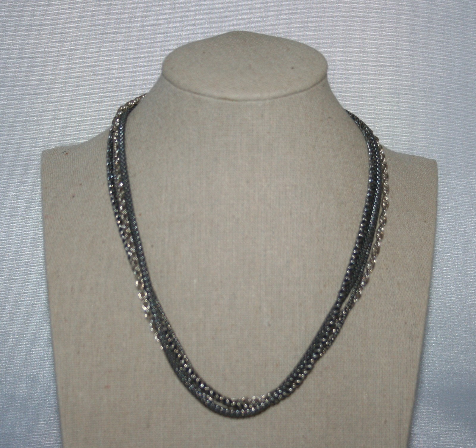 Silpada Sterling Silver Oxidized Four Strand Popcorn Rope Necklace N1719