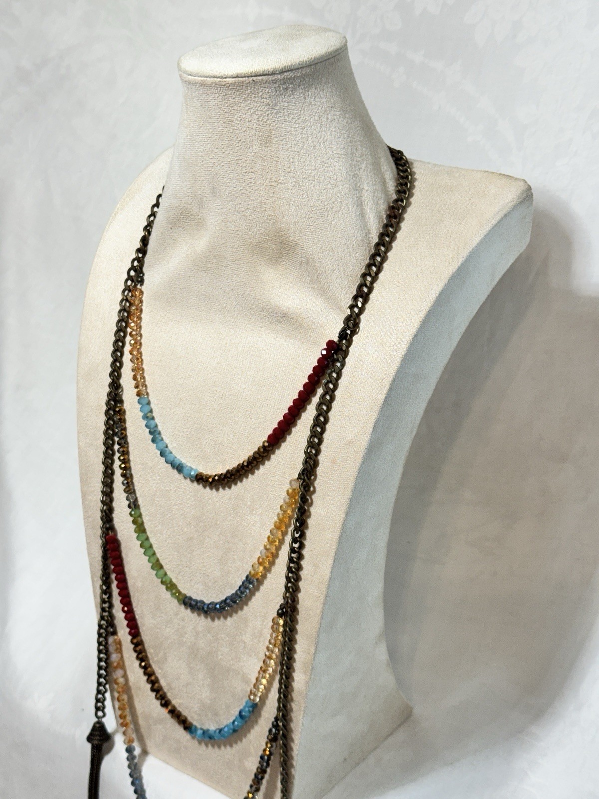 Multicolor Metal Beaded Layered Necklace Ball/Bead Chain Fashion Costume