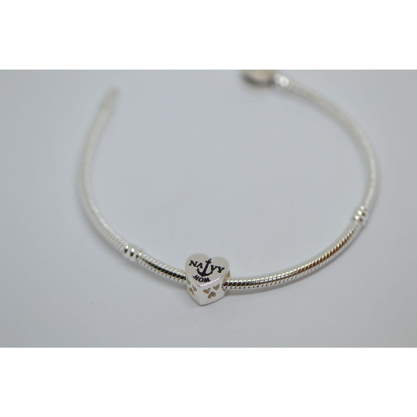 Air Force Bead with US Flag Sterling Silver – Military Charm