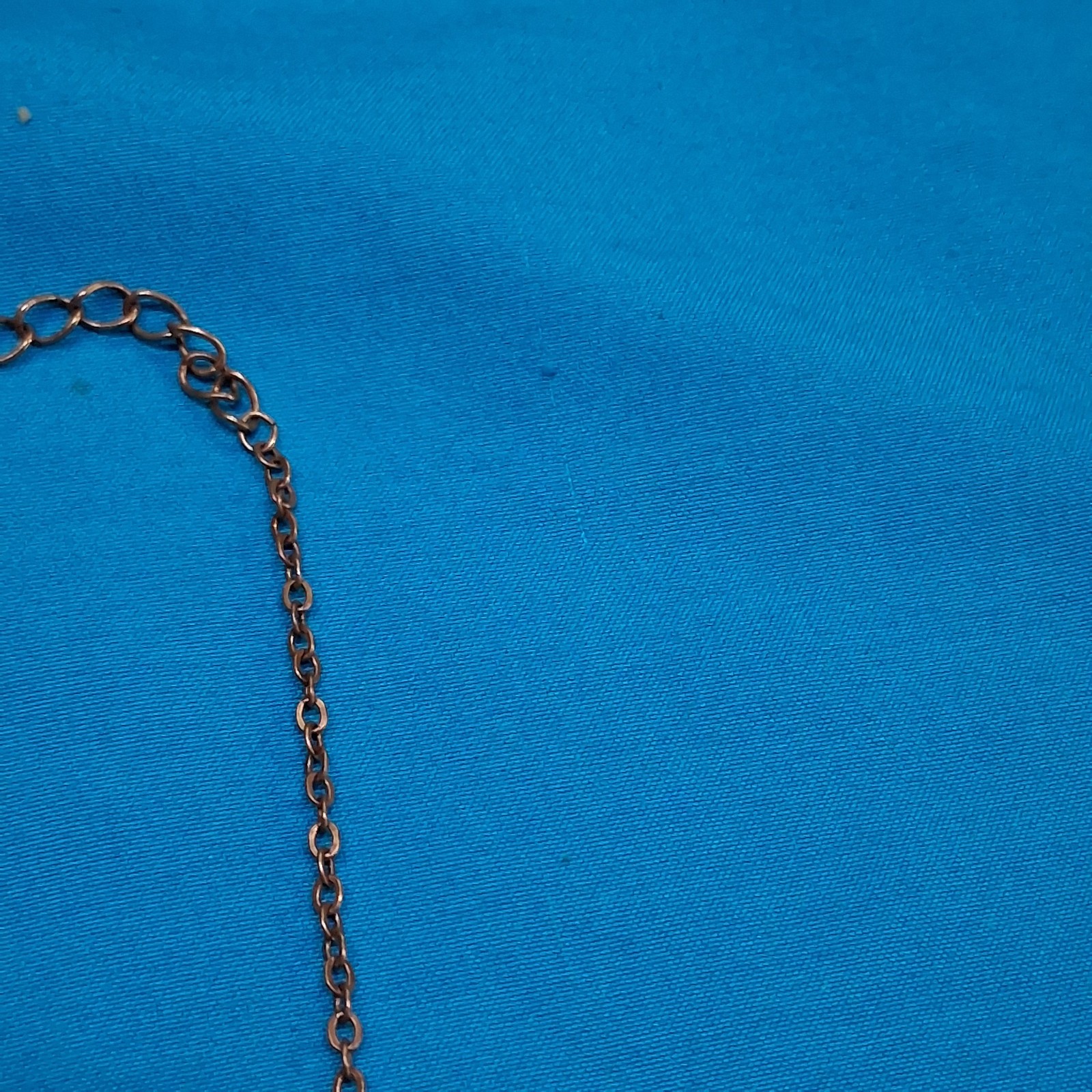 Vintage 1928 Branded Amber Tone Glass Rhinestone Y-Drop Pendant Copper Necklace