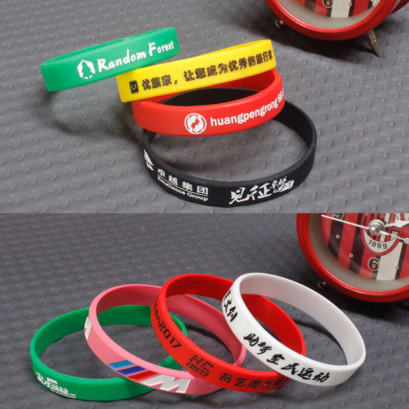 1x Motivation Anti-lost Custom Engraved Silicone Wristband Personalized Bracelet