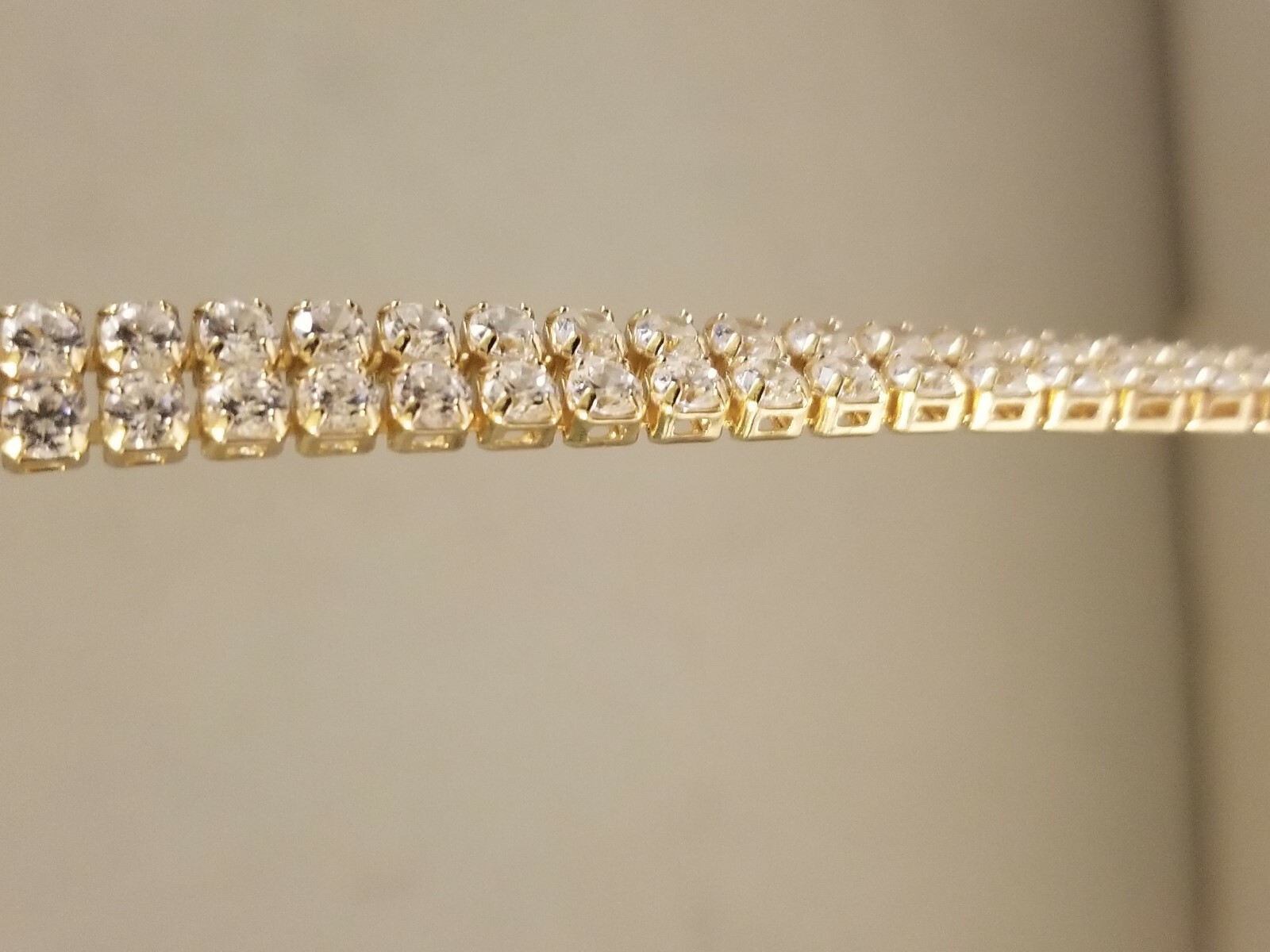 Tennis Bracelet with Round Cut Lab Created White Sapphires