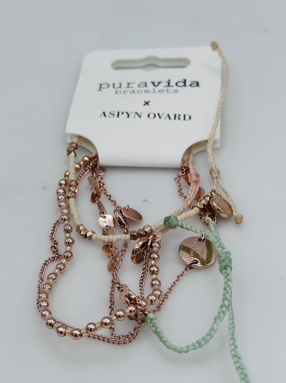 Pura Vida x Aspyn Ovard Style Pack Bracelet Stack Rose Gold NWT Retired