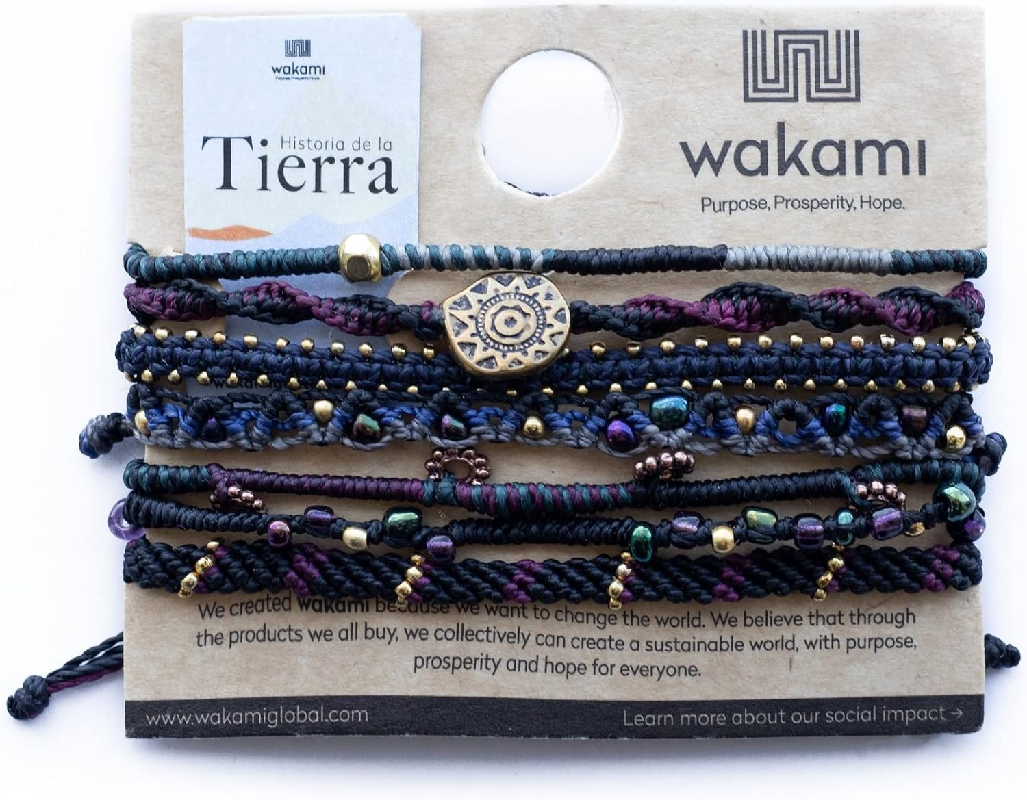Waterproof 7-Piece Earth Charm Bracelet Stack – Trendy Boho Jewelry for Women