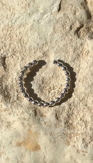 Solid Metal Women’s Birthday Gift 925 Silver Adjustable Beaded Toe Ring