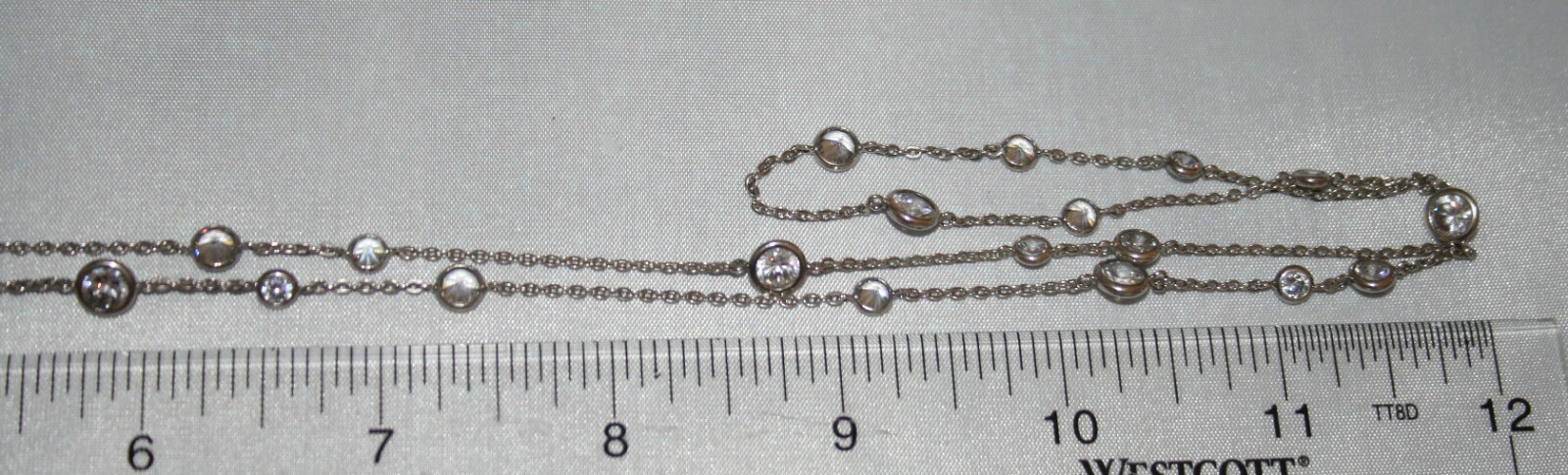 Silpada Sterling Silver “Scattered Stars” Cubic Zirconia Long Necklace N2152 32″