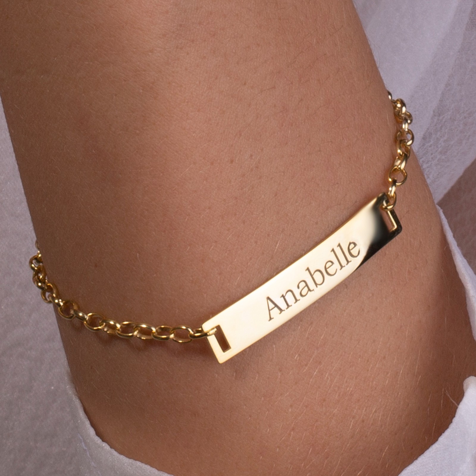 Custom Engraved Name Bar Bracelet .925 Sterling Silver Gold/Rose Gold/Silver