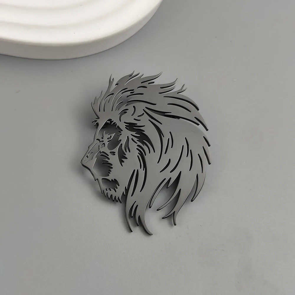 Enamel Lion Brooch Pin Jewelry Womens Gift