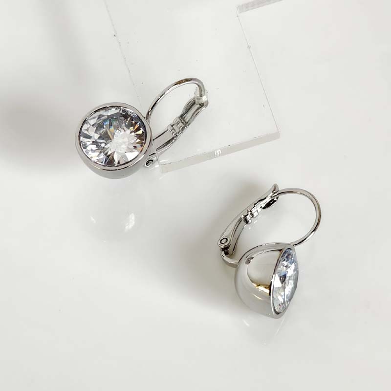 New White House Black Market CZ Round Drop Earrings Women Party Vacation Jewelry