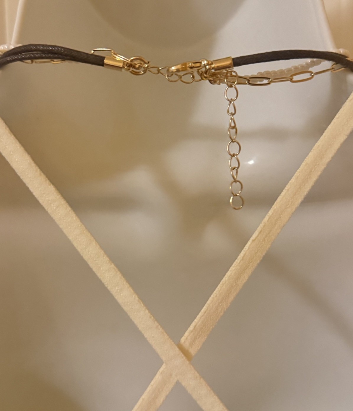 Free People Layered Sun Pendant Necklace Brown Cord Gold Boho Adjustable