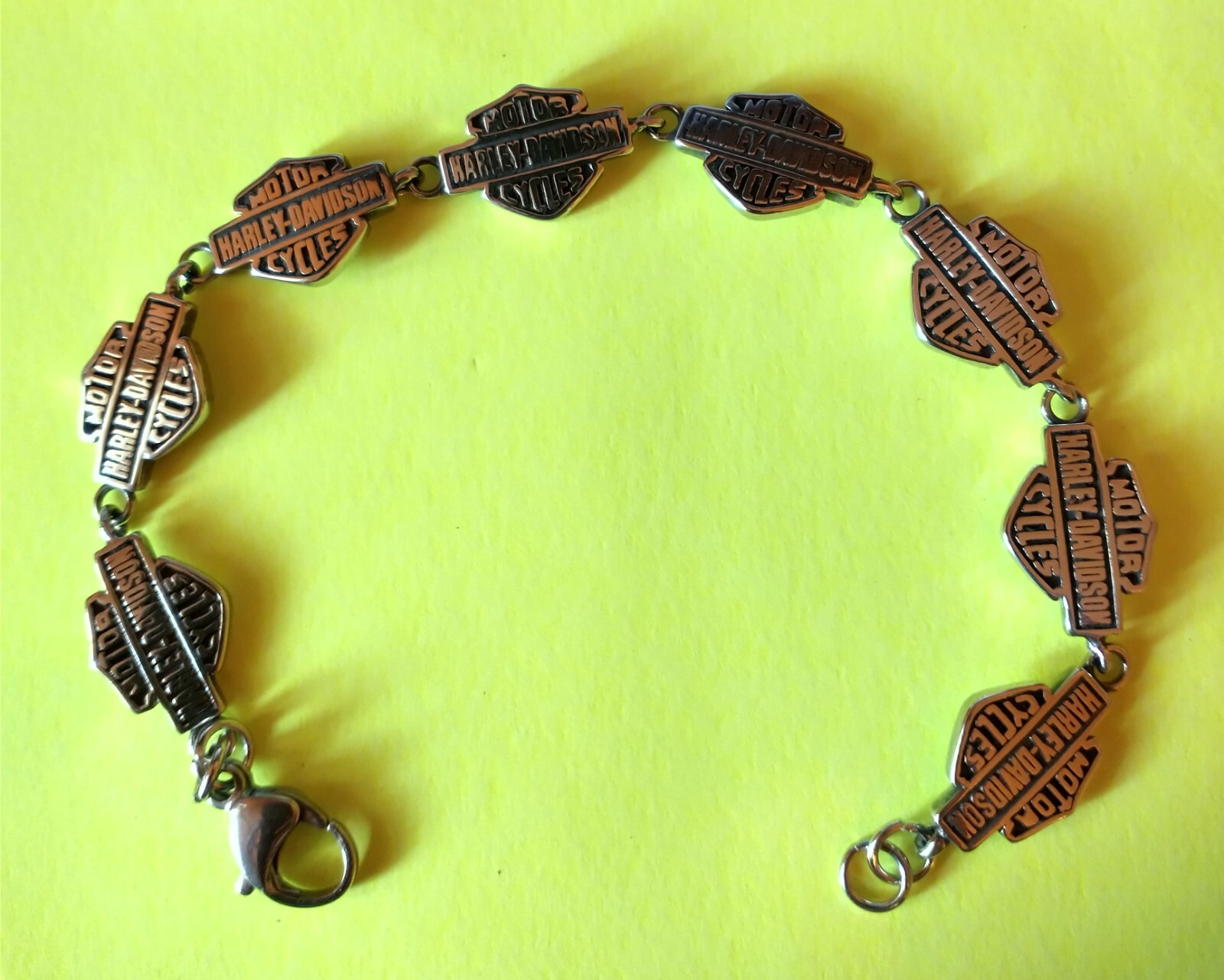 Multiple bar and shield Harley Davidson bracelets