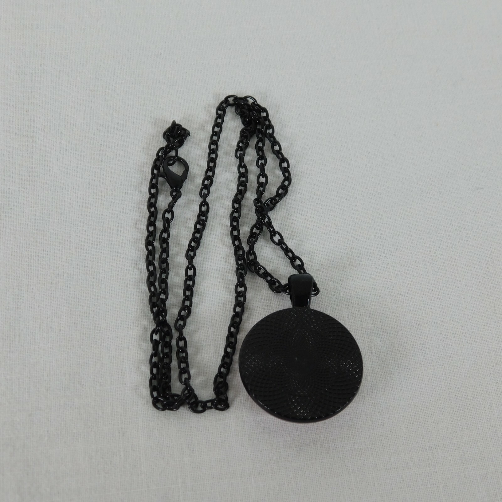 Love Gymnastics Pink Hearts Sports Black Cabochon Pendant Chain Necklace Round