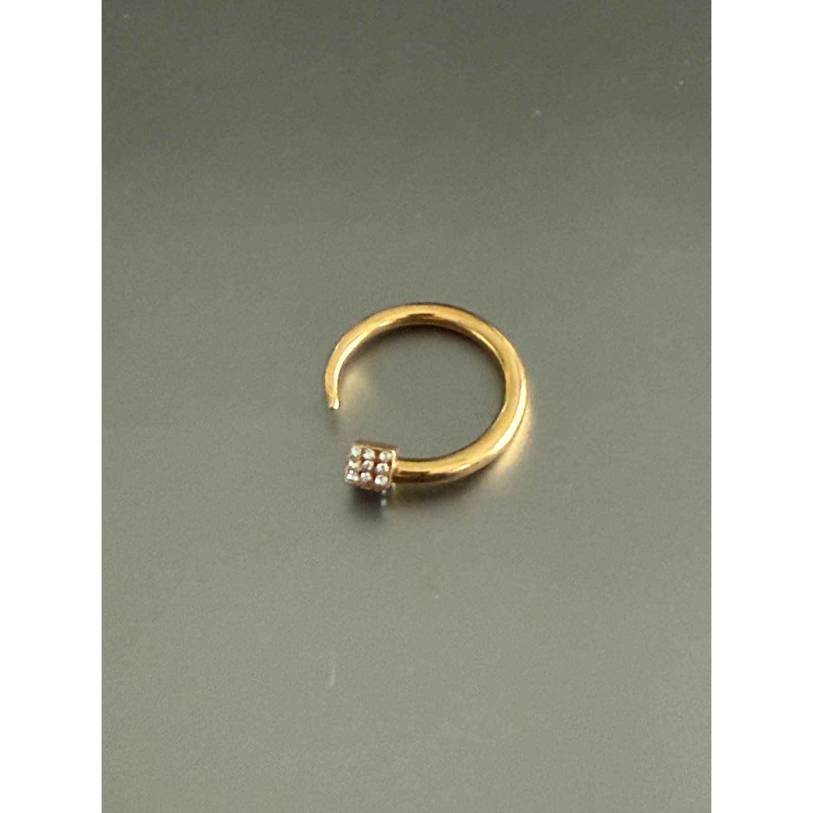 Zenzii Crystal studded nail ring size 6