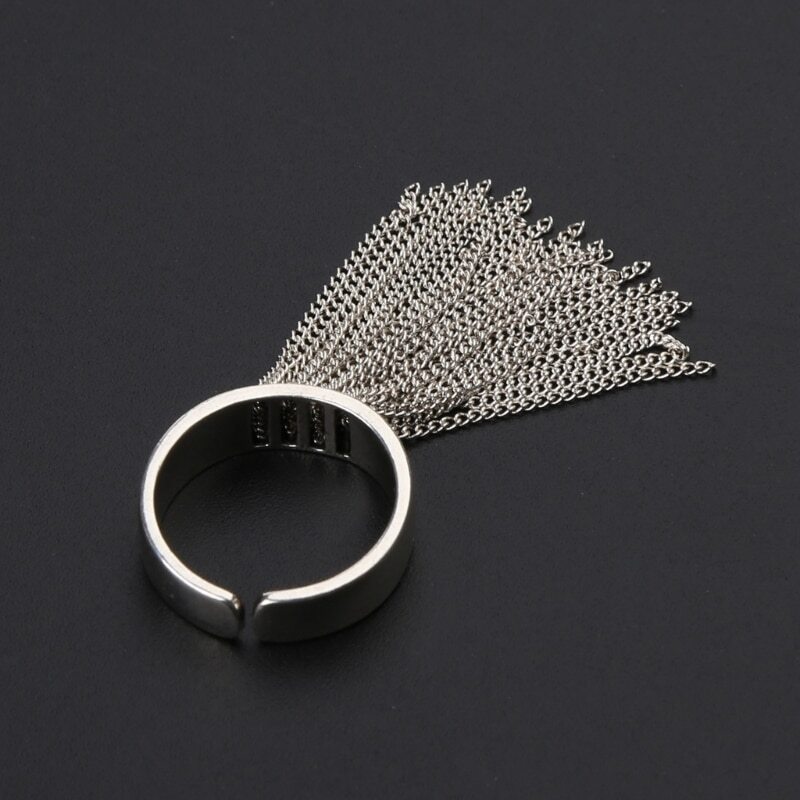 Hip Hop Punk Tassel Rings for Women Elegant Charm Vintage Unique Ring Tassel Gif