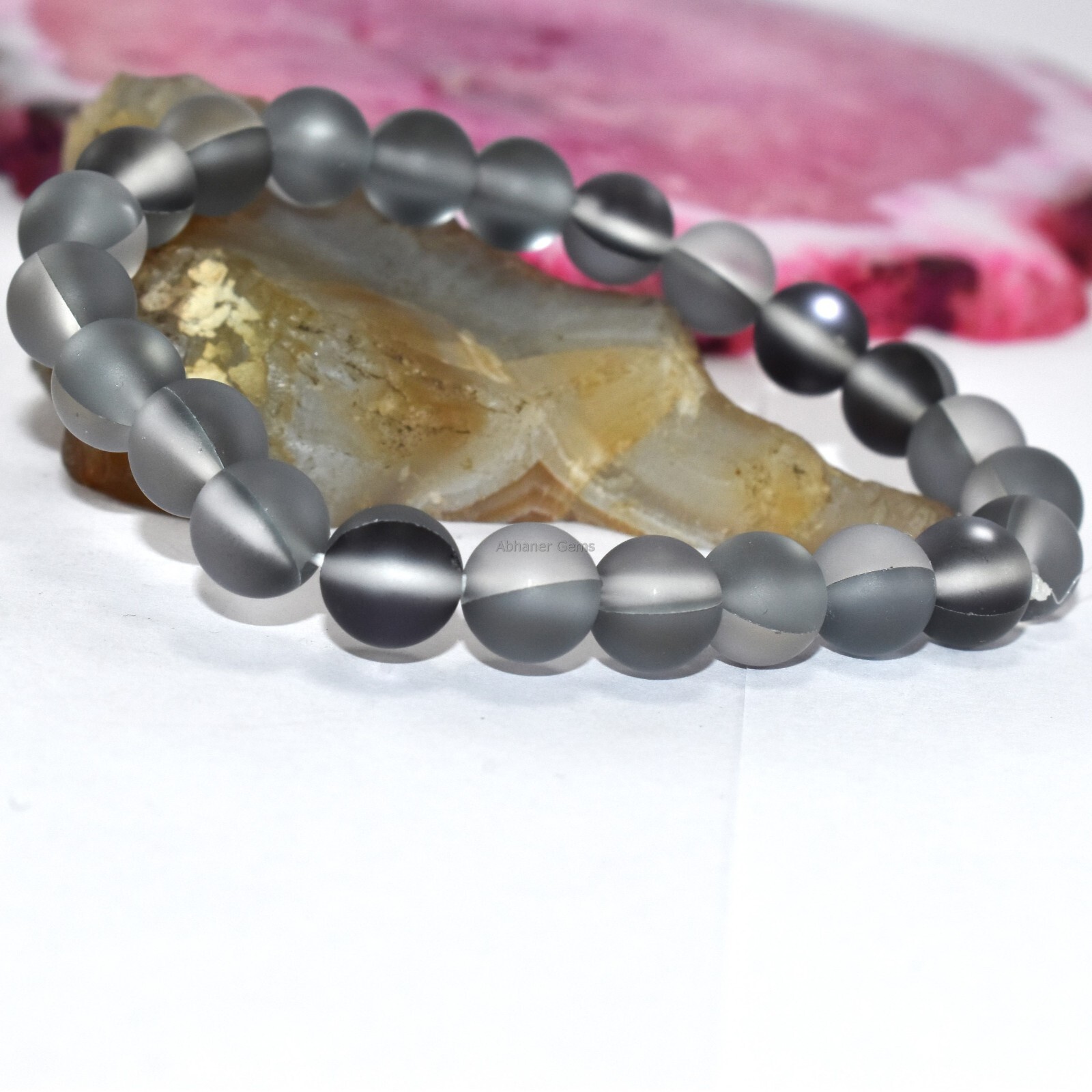 Evil Eye Protector Smoky Quartz Clean Beads Bracelet