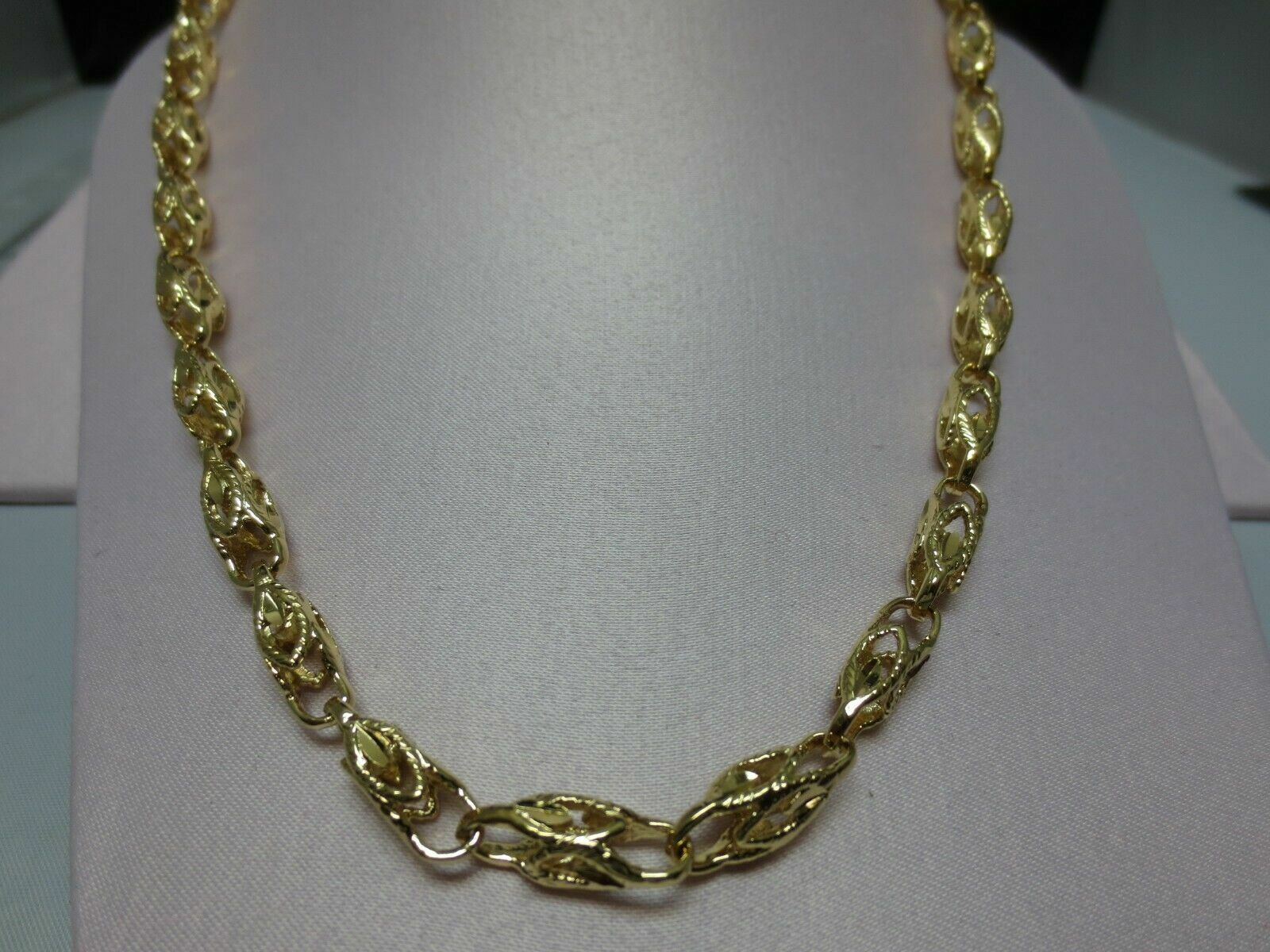14 KT GOLD EP 36 INCH CAST 6MM TURKISH HIP HOP ROPE CHAIN NECKLACE