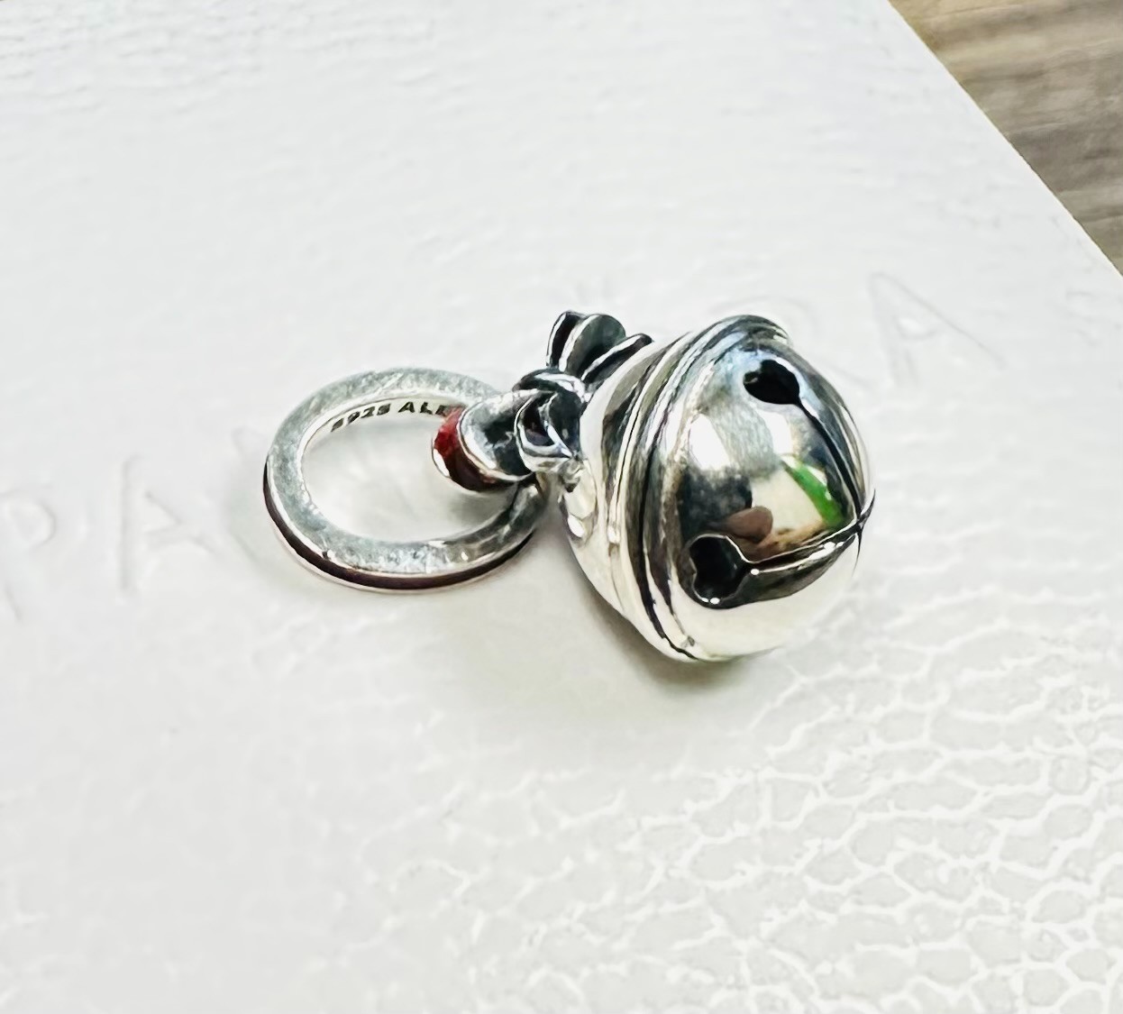 Pandora Christmas Festive Holiday Bell Charm #794246C01 +FREE Gift Box +Tag
