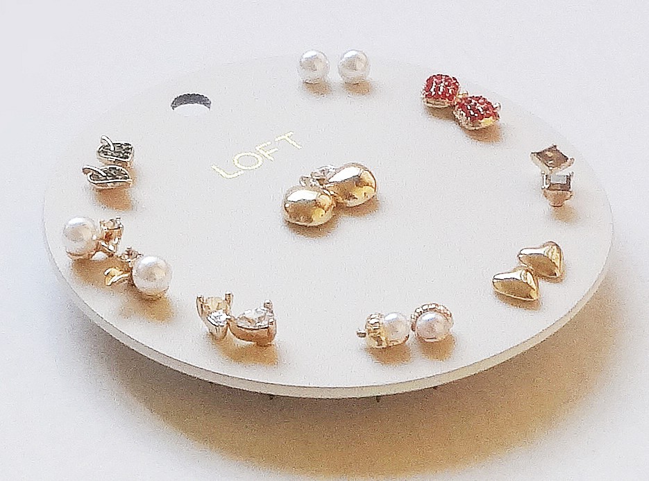 LOFT Earrings Set 9 Pairs Metal/Imitation Pearl Crystal – New