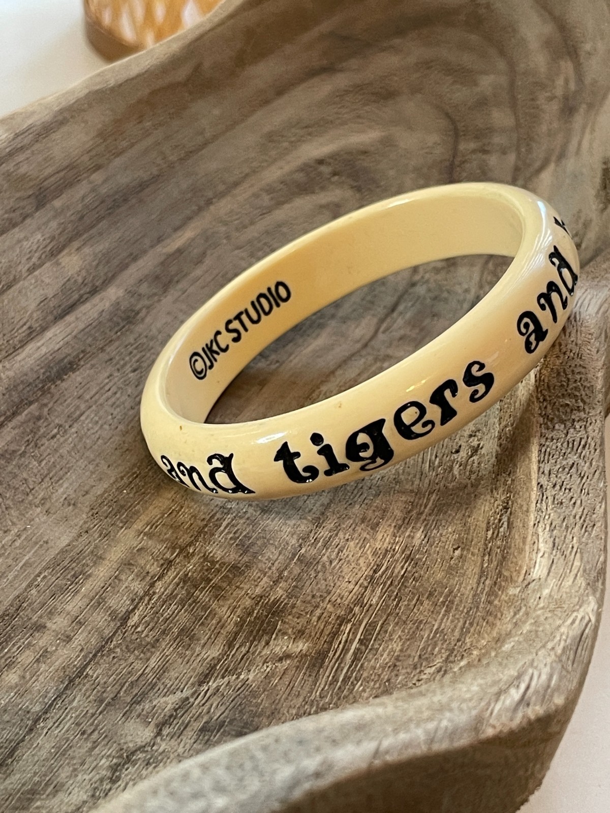 Jessica Kagen Cushman JKC Statement Bangle Ivory Bracelet Lions And …. Oh My!