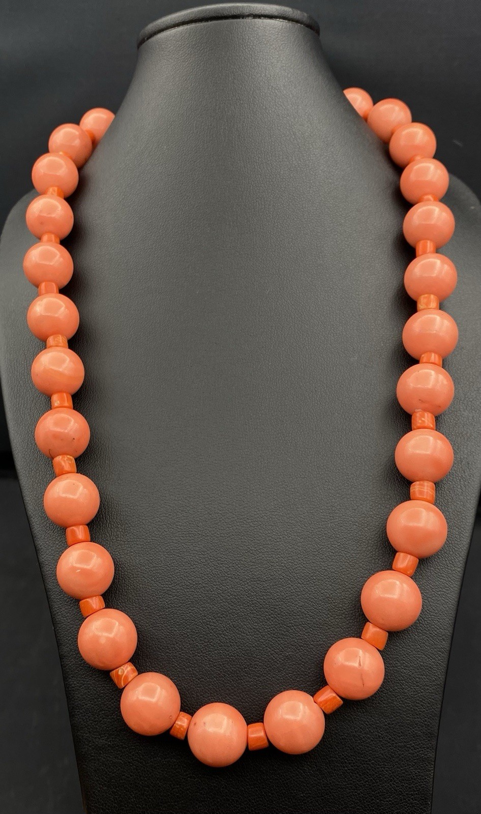 beautiful natural coral beads necklace Soft Salmon Tones