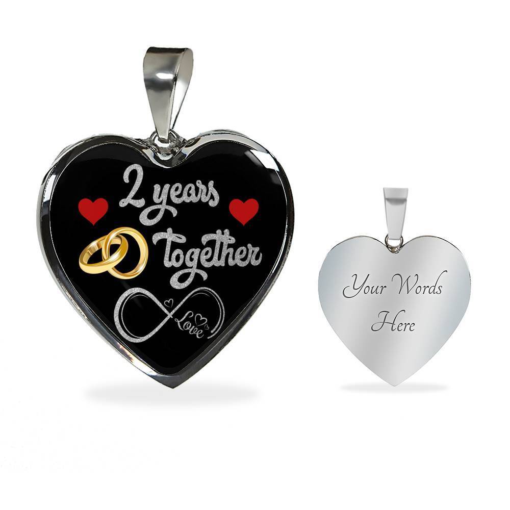 Personalized Engraved 2nd Wedding Anniversary Gift For Her, Married For 2 Years