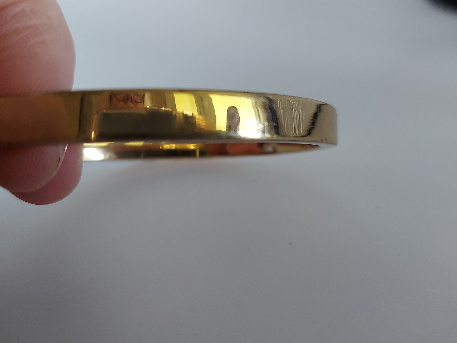 Authentic Coach Gold & Silver Branded Hinged Bangle Bracelet Size 6.75