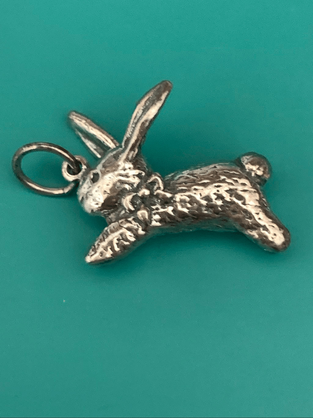 .925 Rabbit with Bow Vintage Sterling Silver Jewelry Charm #keepsake #Easter