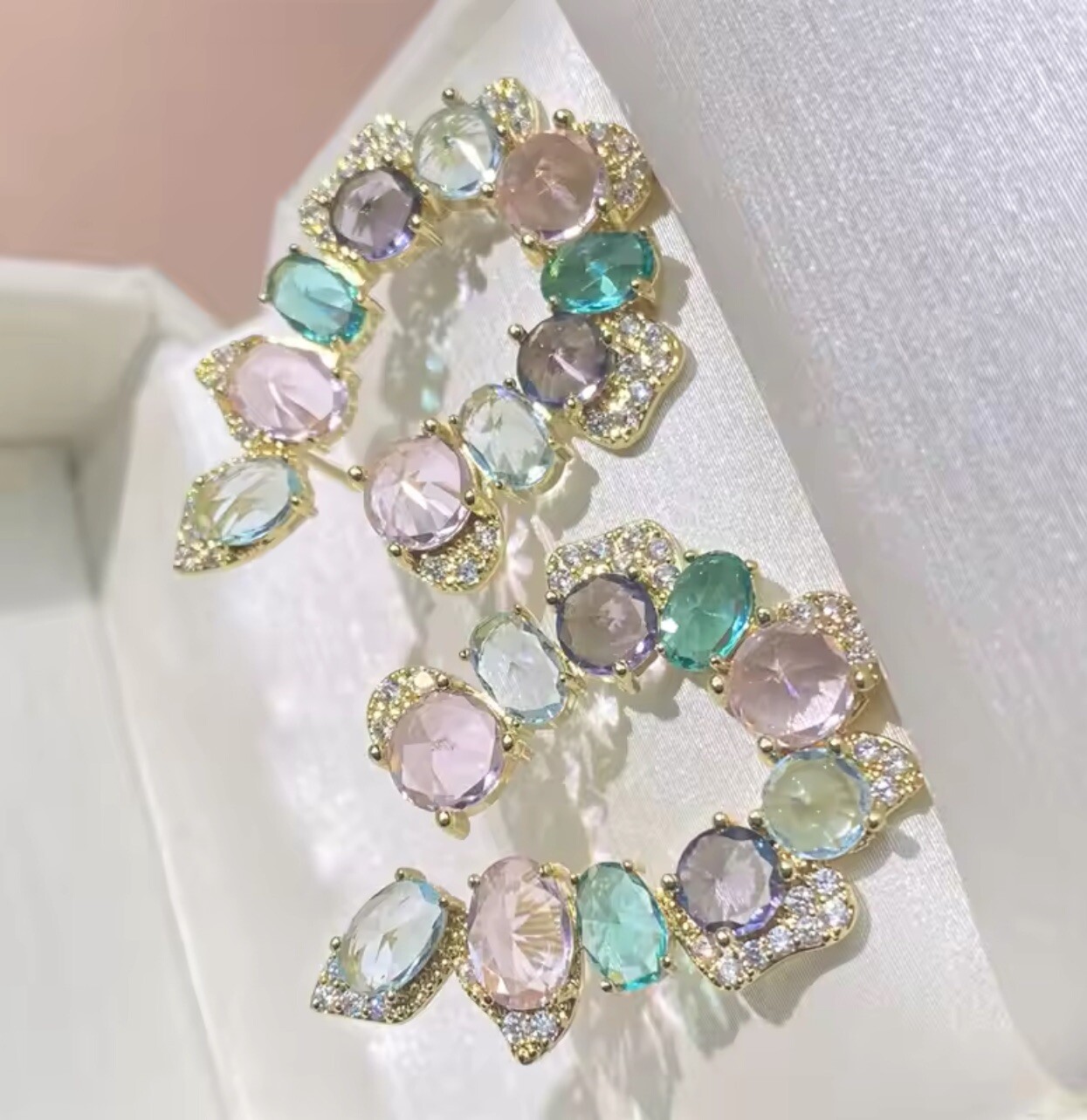 Luxury Multicoloured High Quality Statement Earrings With S925 Needle Pin
