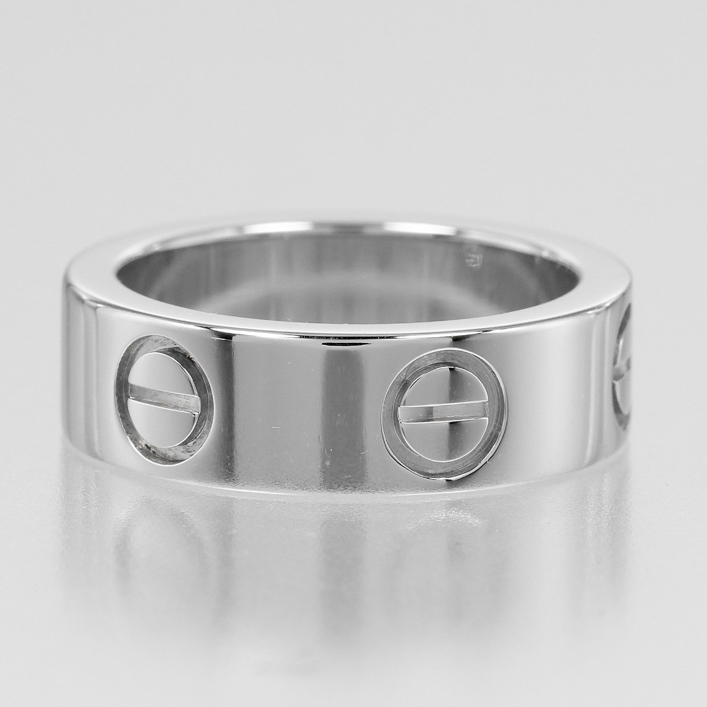 CARTIER Love Classic Model Ring Pt950Platinum/diamond #4.1(US Size) 10.6g …