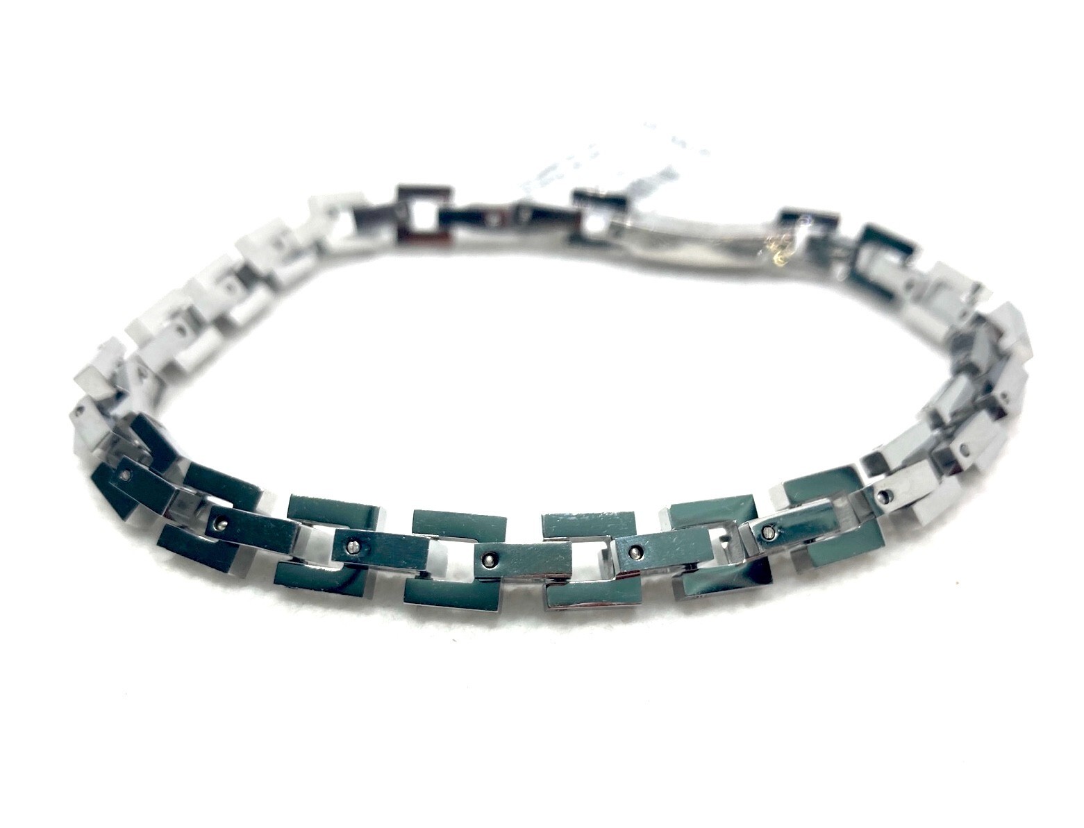 LEGACY FOR MEN SIMONE SMITH SQUARE LINK STAINLESS STEEL BRACELET $200 MSRP NEW