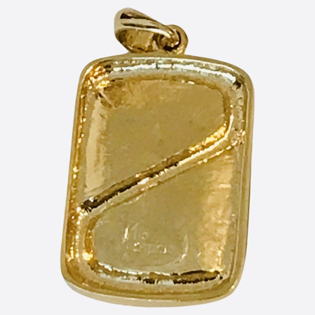 Lia Sophia Water World Abalone & Mother of Pearl Gold Tone Square Slide Pendant