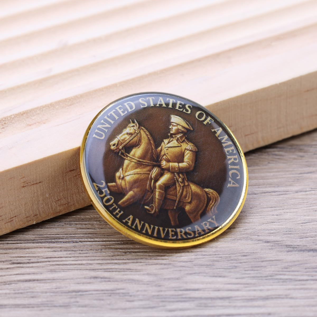2 Pcs Washington USA 250Th Anniversary Commemoration Enamel Pins, America Birthd