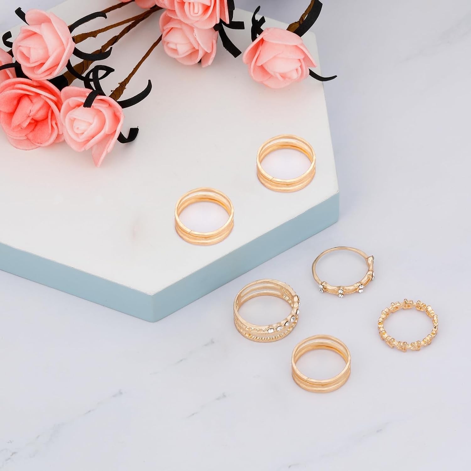 18-31 Pcs Knuckle Rings for Women Stackable Rings Sets Vintage Joint Finger R…