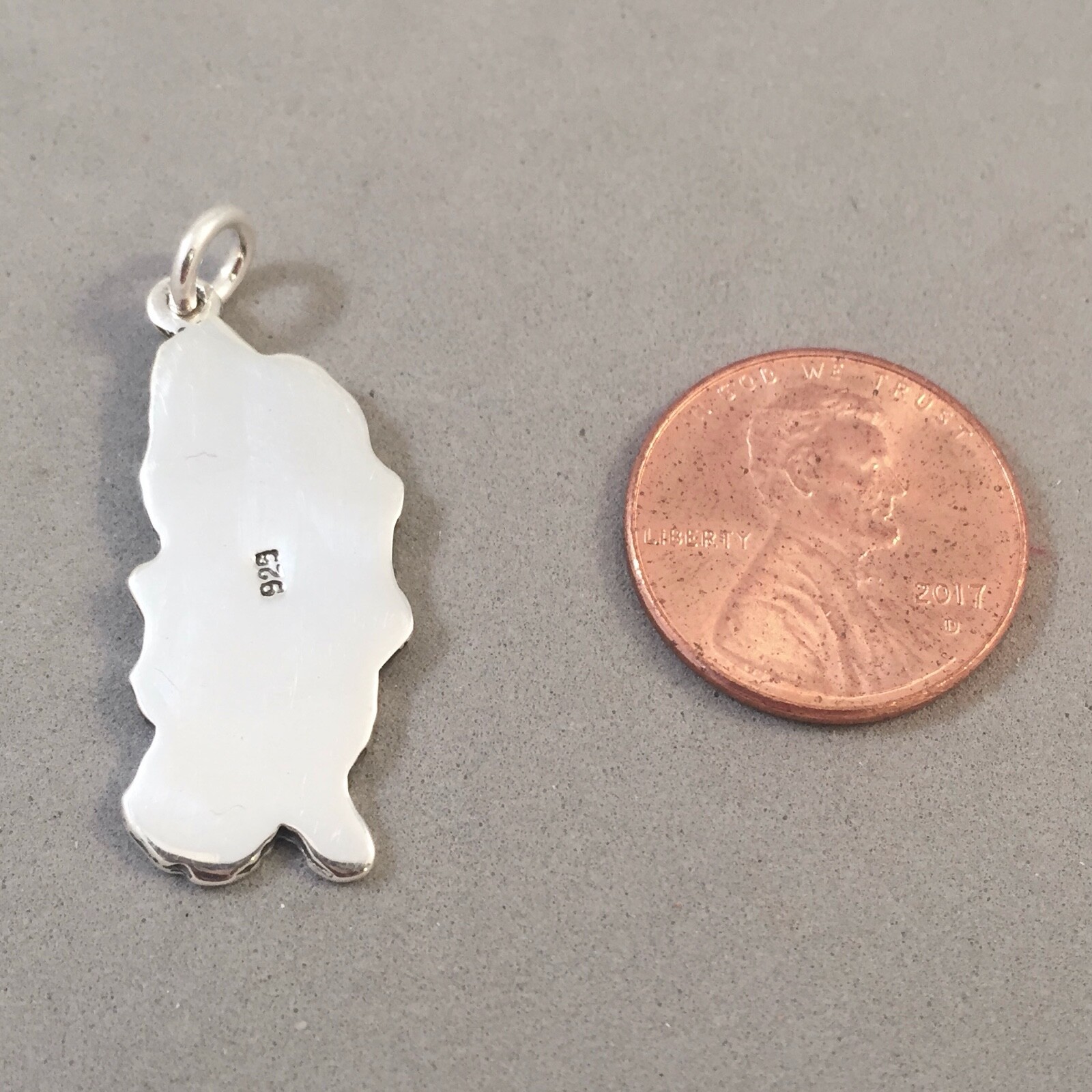 .925 Sterling Silver LAKE TAHOE CHARM Pendant Souvenir CA NV 925 NEW TW31
