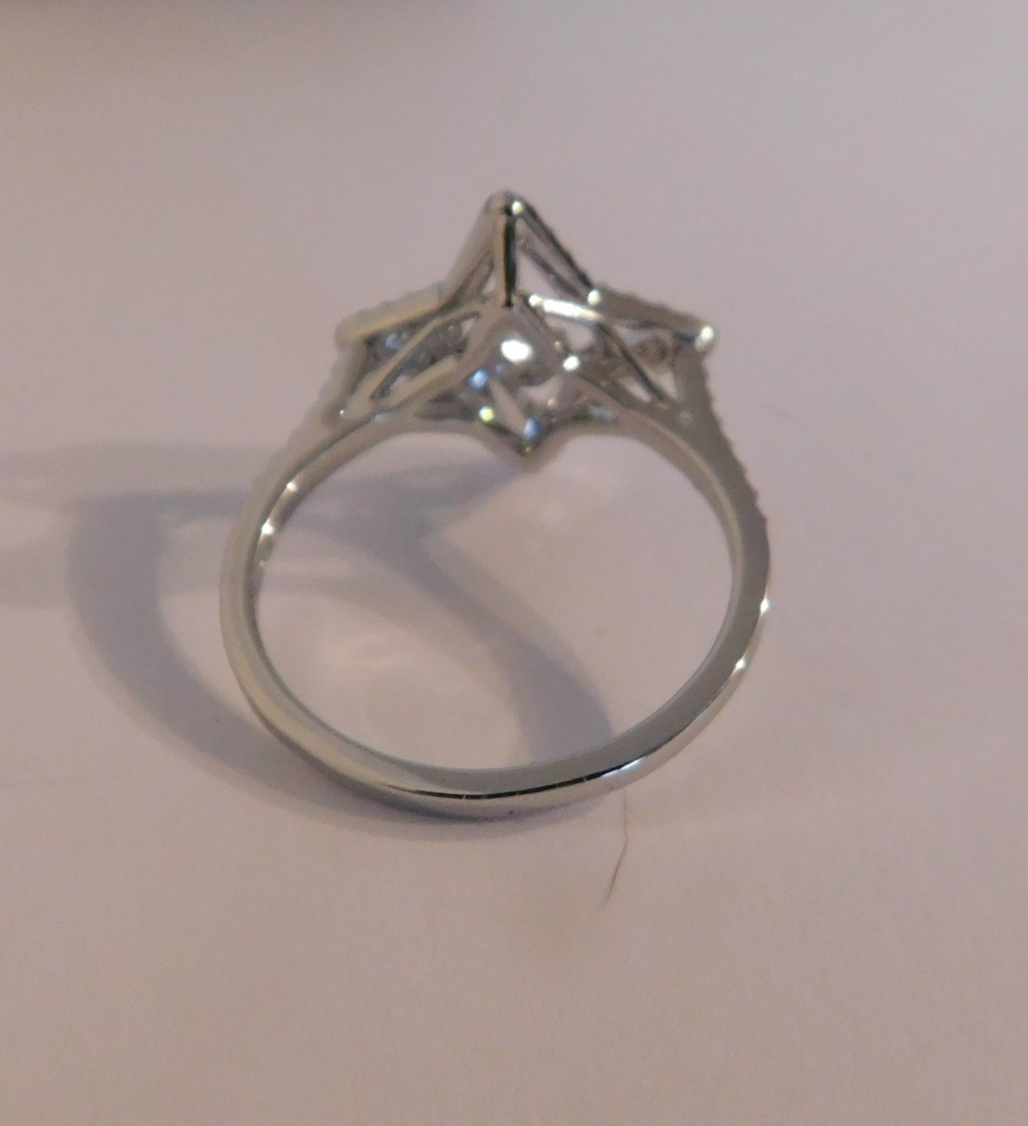 Swarovski Rhodium Plated Sparkling Dance Star Ring Size 58.5 (US 8.5) in Box