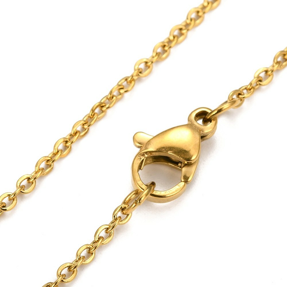 Stainless Steel Set Pendant Necklace Earrings Sun 15.7″ 10×9.5x1mm 0.7mm Z817