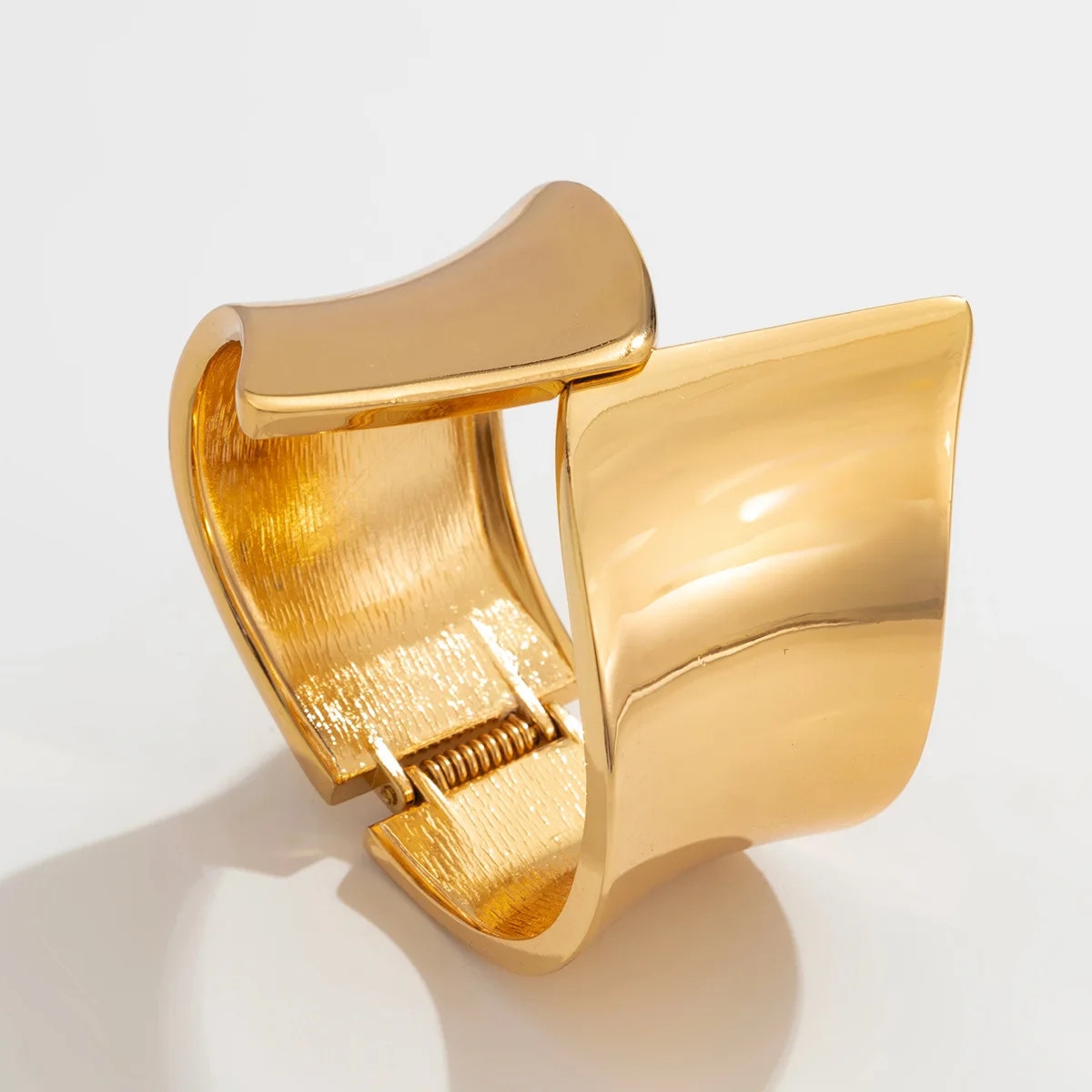 Alloy Open Cuff Bangle Bracelet Irregular Chunky Wide Silver Gold Tone Jewelry