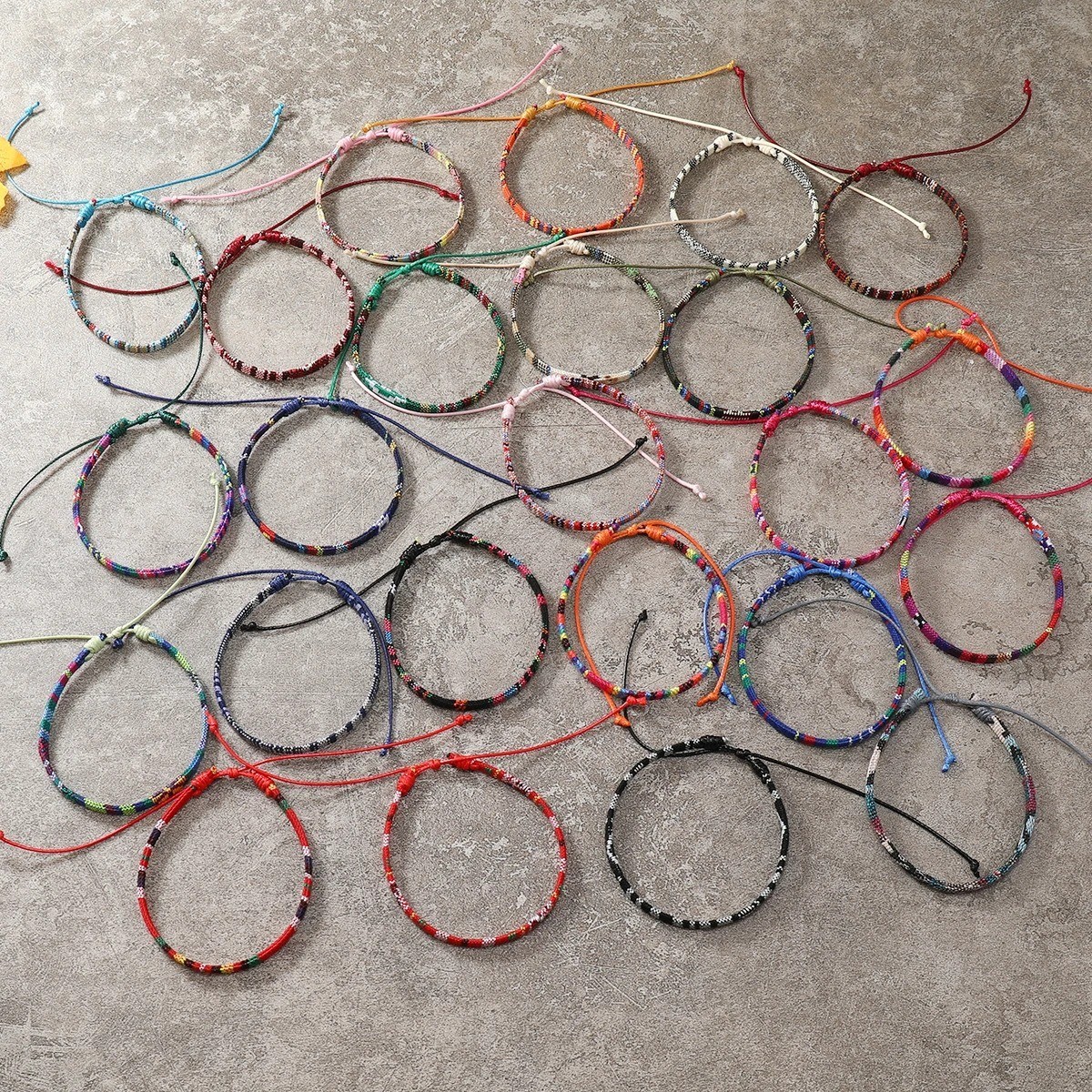 24pcs Bohemian Woven Friendship Bracelets Set Colorful Cloth Art for Men Women