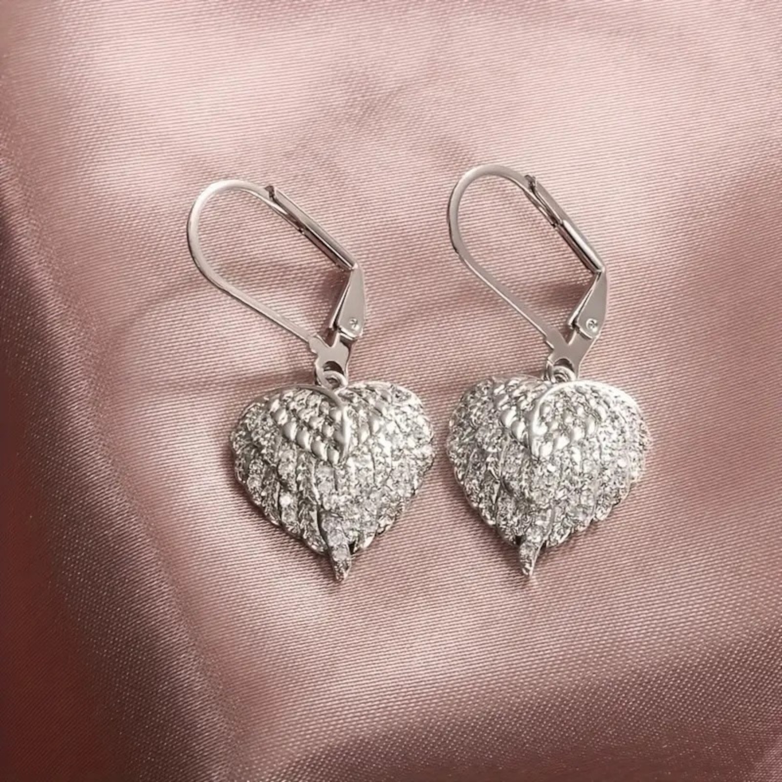 Gorgeous Silver Plated Drop Earrings Women White Sapphire Jewelry Set A35