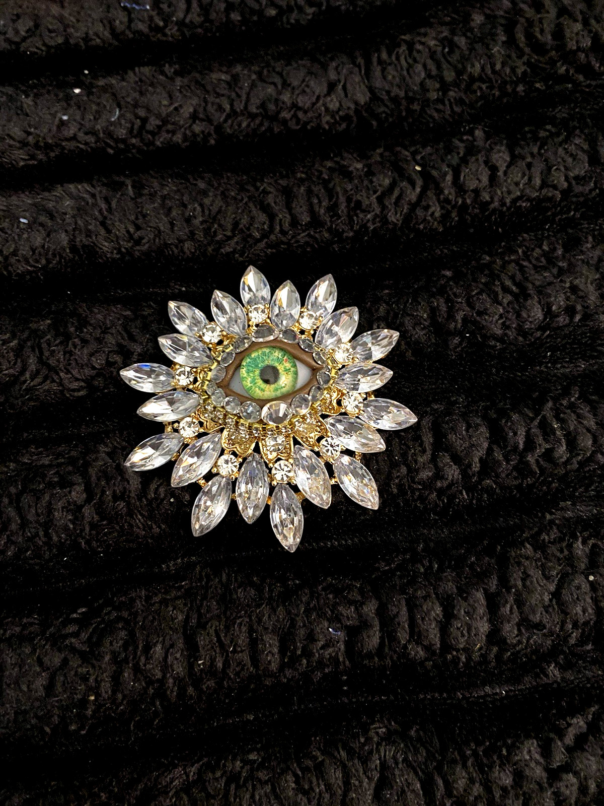 EVIL EYE BROOCH LARGE AMAZING !