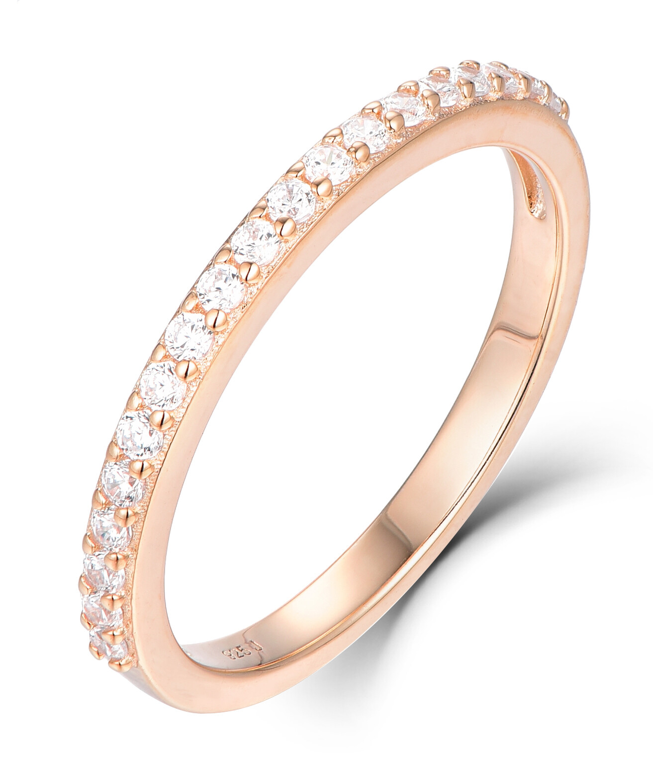 Rose Gold Plate 925 Sterling Silver 1.9mm Wedding Band Ring Size 2.5-15 SA52R